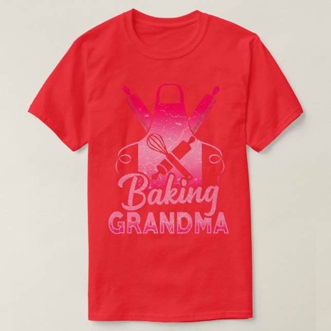Baking Älskare Funny Grandmor Baker Grandma 524 T Shirt (Design framsida)