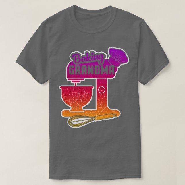 Baking Älskare Funny Grandmor Baker Grandma 534 T Shirt (Design framsida)