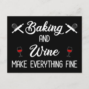 Baking and Vin gör allt Bra Vykort