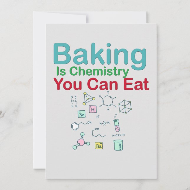 Baking är kemi du kan äta inbjudningar (Baksida)