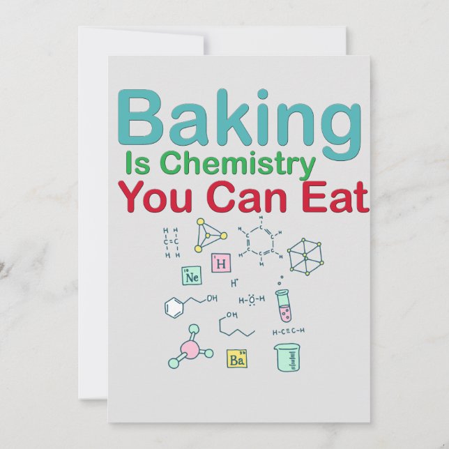 Baking är kemi du kan äta inbjudningar (Baksida)