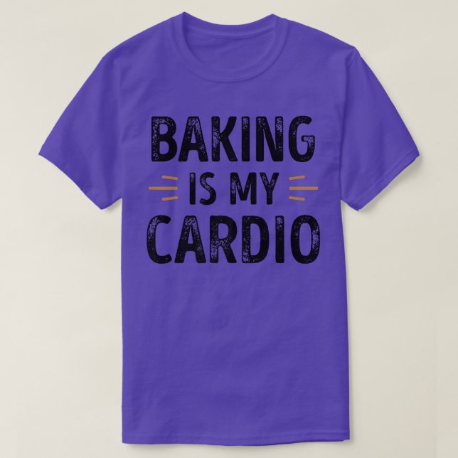 Baking är min Cardio Funny Retro T Shirt (Design framsida)