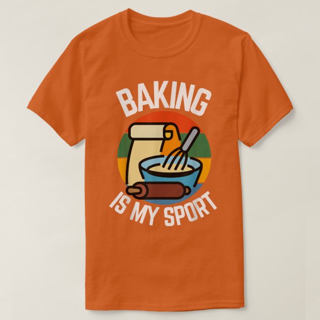 Baking är min sport, Baker Fläkt 394 T Shirt (Design framsida)