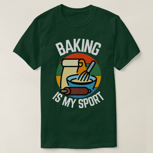 Baking är min sport, Baker Fläkt T Shirt (Design framsida)
