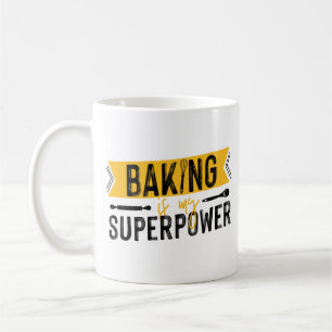 Baking är min supermakt kaffemugg
