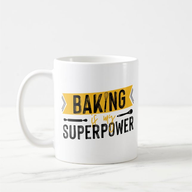 Baking är min supermakt kaffemugg (Vänster)