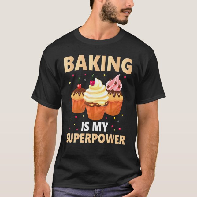 Baking är min supermaktsburk t shirt (Framsida)