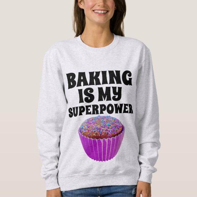 BAKING ÄR MIN SUPERPOWER CUPCAKE T-SHIRTS (Framsida)