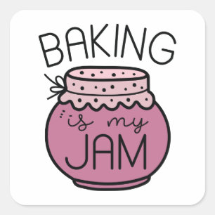 Baking är min Sylt Fyrkantigt Klistermärke