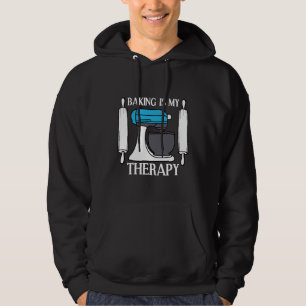Baking är min terapeapy Chef Jersey Hoodie