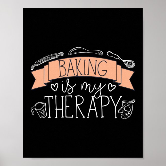 Baking är min terapeutisk bakare poster (Framsidan)