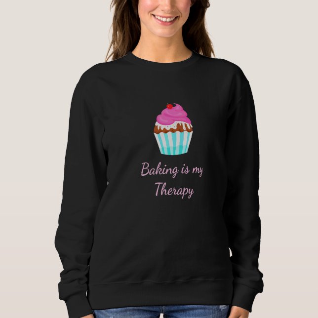 Baking är min terapeutiska cuptårta Bakery Baker T Shirt (Framsida)