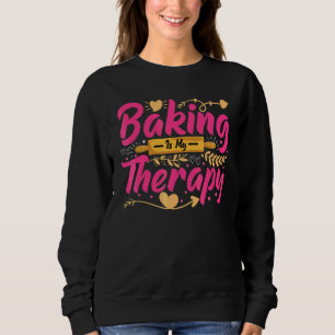 Baking är min terapi   Bagare Bröd Bakning T Shirt