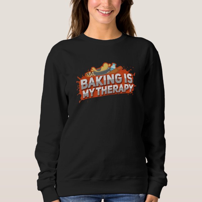 Baking är min terapi T- I Baking T Shirt (Framsida)