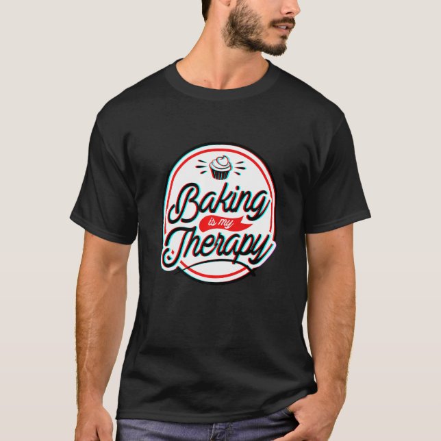 Baking är min terapi t shirt (Framsida)