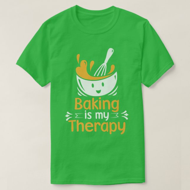 Baking är min terapi t shirt (Design framsida)