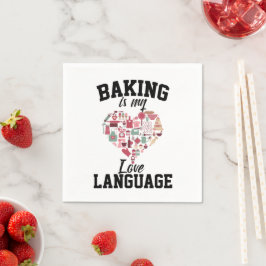 Baking är mitt kärleksspråk - rolig bagare pappersservett