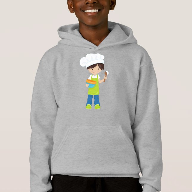 Baking, Baker, Bakery, Apron, Cute Boy, Brown Hair T Shirt (Framsida)