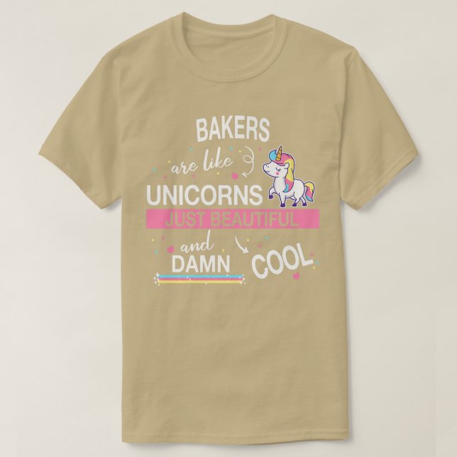 Baking Baker Cooking Cake Cupcoa Unicorn T Shirt (Design framsida)