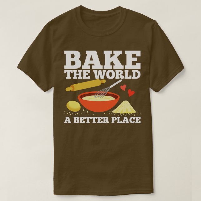Baking Baker Pastry Chef T Shirt (Design framsida)