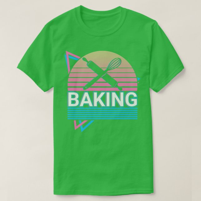 Baking Baker Retro T Shirt (Design framsida)