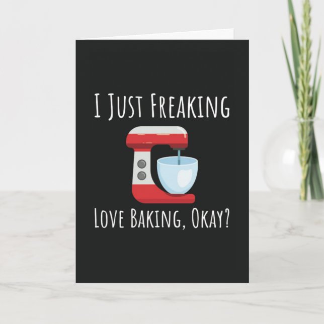 Baking Cards Baker Bakery Cook Pastry Chef Food Kort (Framsida)