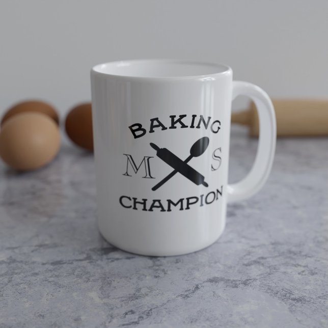 Baking Champion Kitchen Verktyg Coffee Mugg (Perfect mug for the Baking Champion! Just add their initials)