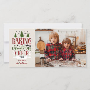 BAKING CHRISTMAS CHEER Single PHOTO Julkort