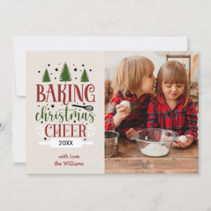 BAKING CHRISTMAS CHEER TVÅ PHOTO JULKORT