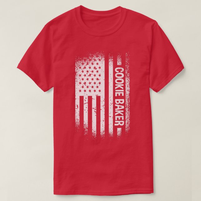 Baking Cookie Baker USA flagga Cookie T Shirt (Design framsida)