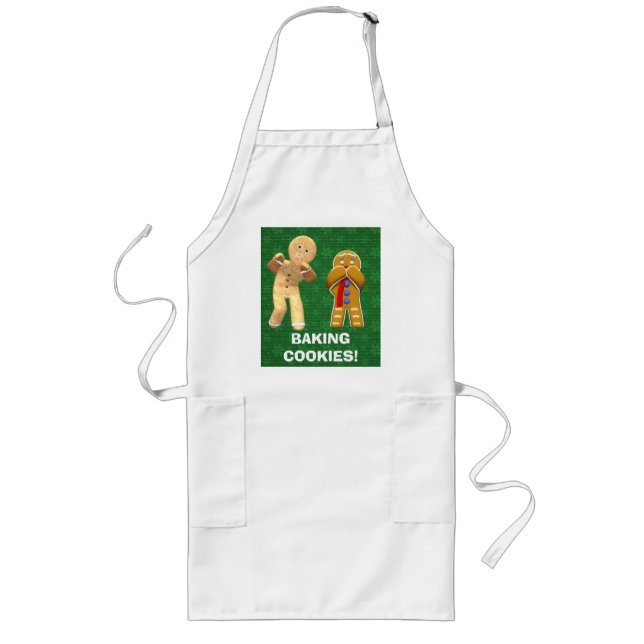 BAKING COOKIES!Apron Långt Förkläde (Framsidan)