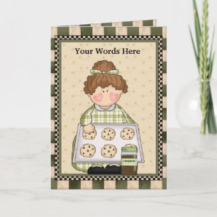 Baking Cookies Grandma Greeting Card Kort