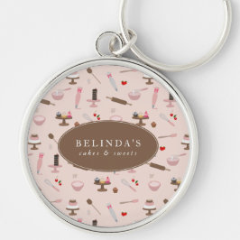 Baking & Cooking Utensils Bakery Cooking Rund Silverfärgad Nyckelring