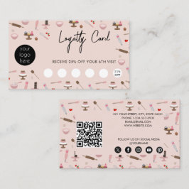 Baking & Cooking Utensils Bakery Loyalty Card Visitkort