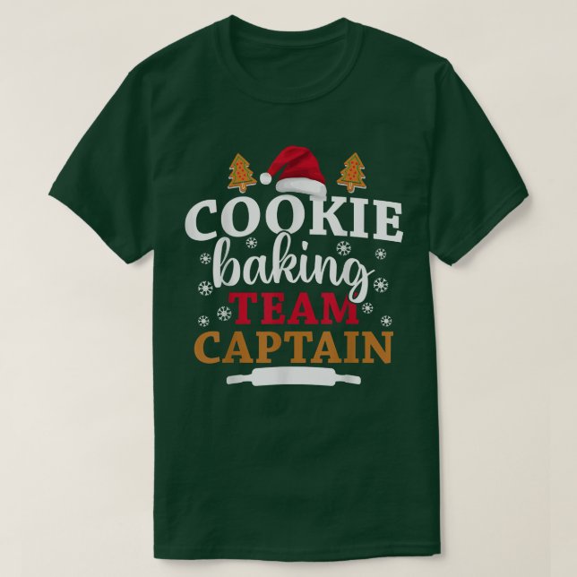 Baking Crew Christmas Cookie Baking Team Captain  T Shirt (Design framsida)