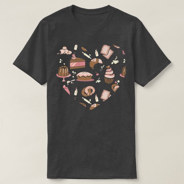 baking cupcake cute heart muffin cooking bakery  t shirt (Design framsida)
