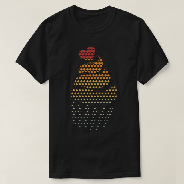 baking cupcakes bakery baker retro cupcake  t shirt (Design framsida)