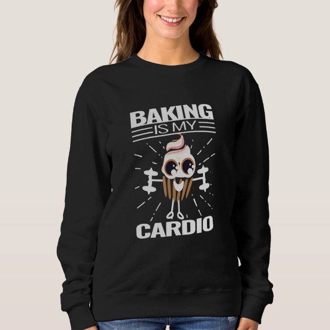 Baking Cupkaka Cardio Bakery Cute Muffin Cooking Q T Shirt (Framsida)