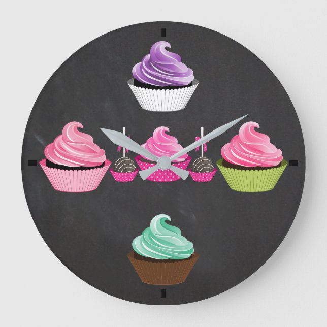 Baking Cuptårta O'Clock Stor Klocka (Framsida)