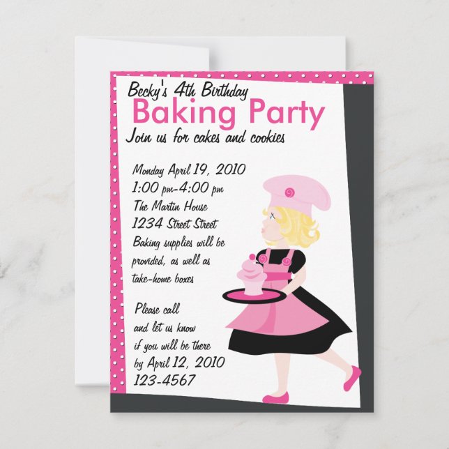 Baking Cutie Inbjudningar (Framsida)