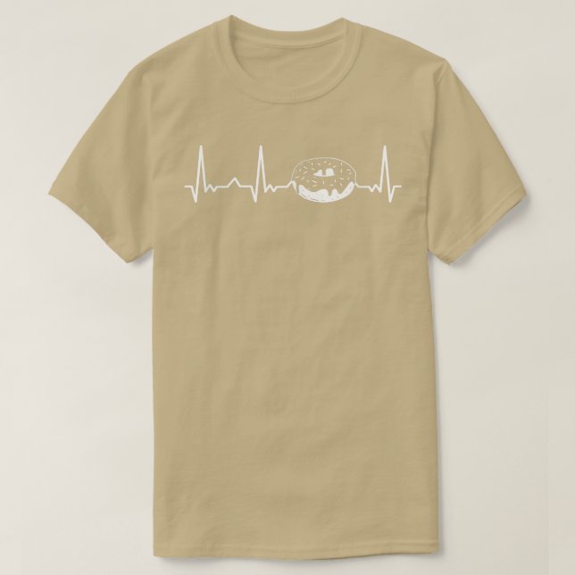 Baking Doughnut Donut Älskare Baker EKG Heartslag T Shirt (Design framsida)