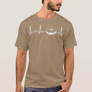 Baking Doughnut Donut Älskare Baker EKG Heartslag T Shirt