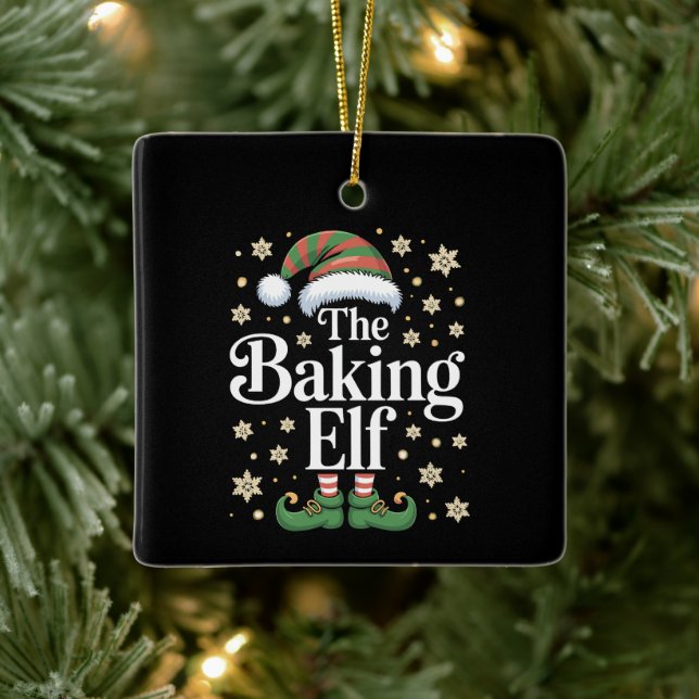 Baking Elf Group Matching Familjejul Julgransprydnad Keramik (Träd)
