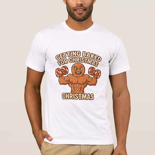 Baking Gains for Christmas T Shirt (Framsida)