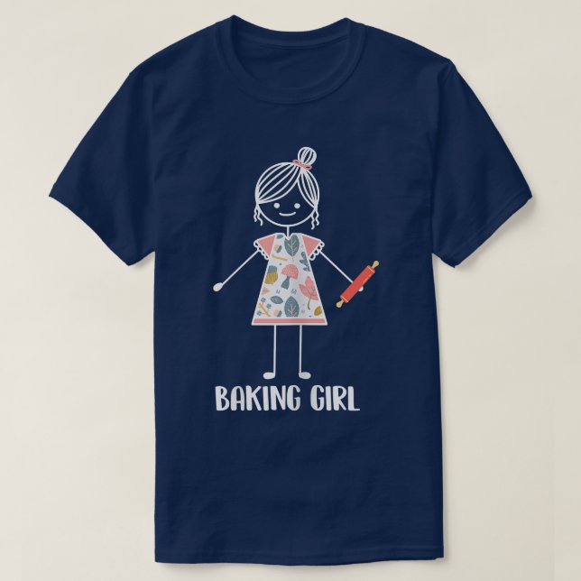 Baking Girl - Bakery Baker  T Shirt (Design framsida)
