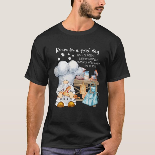 Baking Gnome Älskare Chef Cute Gnomes Funny Quote  T Shirt (Framsida)