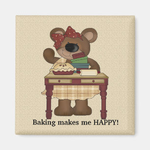 Baking gör mig lycklig magnet