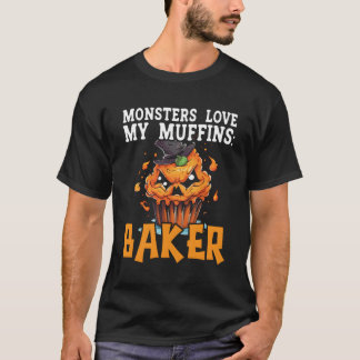 Baking Halloween Bus eller godis Baker Cuptårta Ba T Shirt