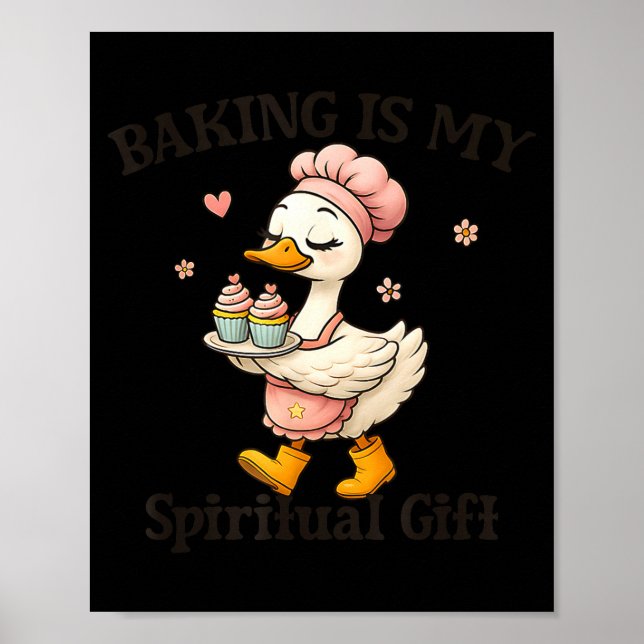 Baking Is My Sritual Gift Baking Humor Kitchen Pas Poster (Framsidan)