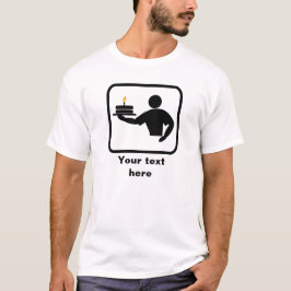 Baking Man with Cake Image — Anpassa Tee